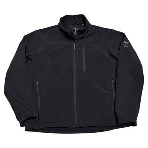 TUMI TECH Waterproof Soft Shell Black Windbreaker Designer Jacket Mens XL
